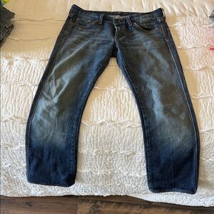 7 For All Mankind Dark Blue Boot Cut Jeans